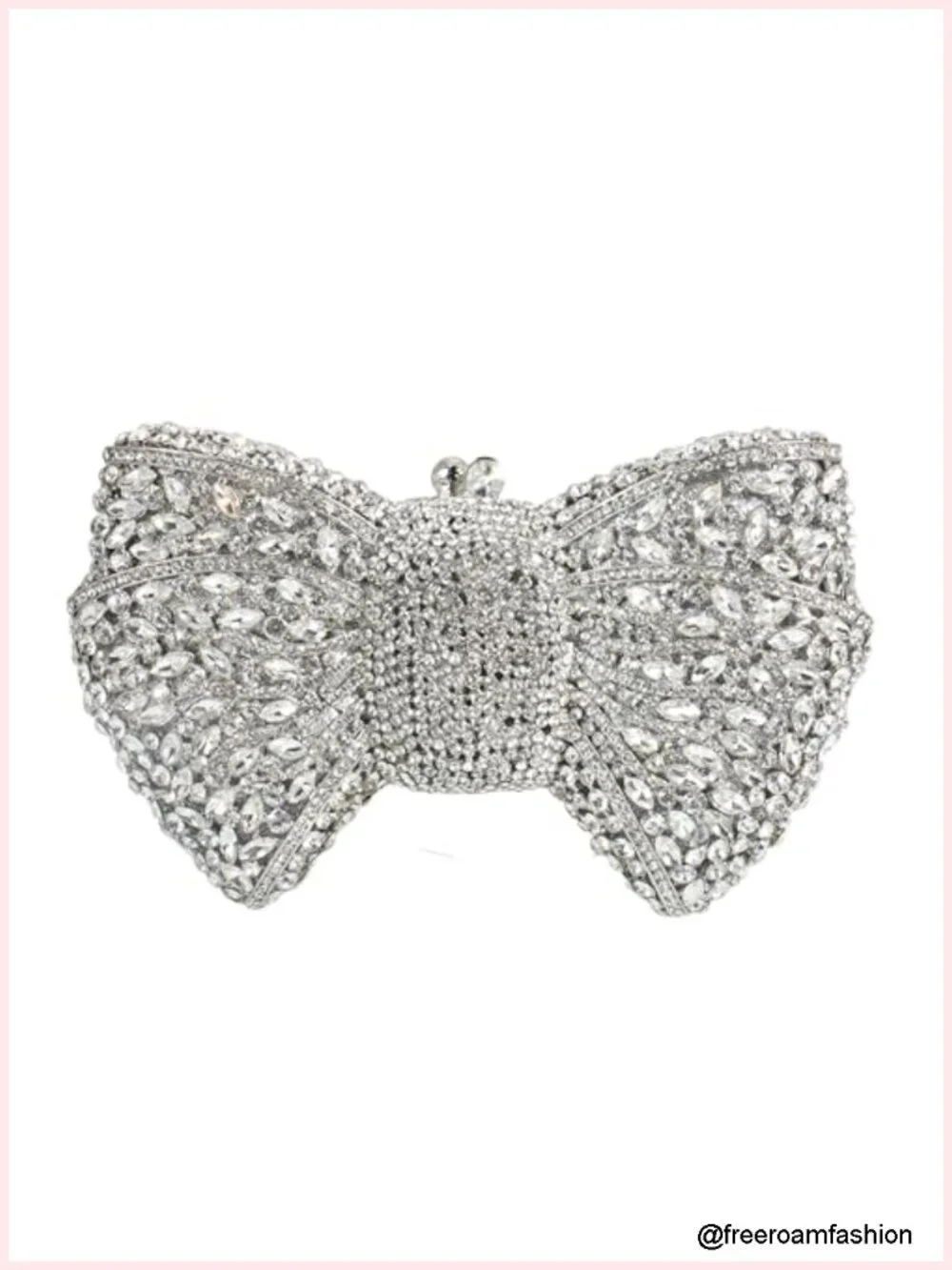 Luxury Bowknot Evening Clutch Sparkling Rhinestones Handbag Wedding Party